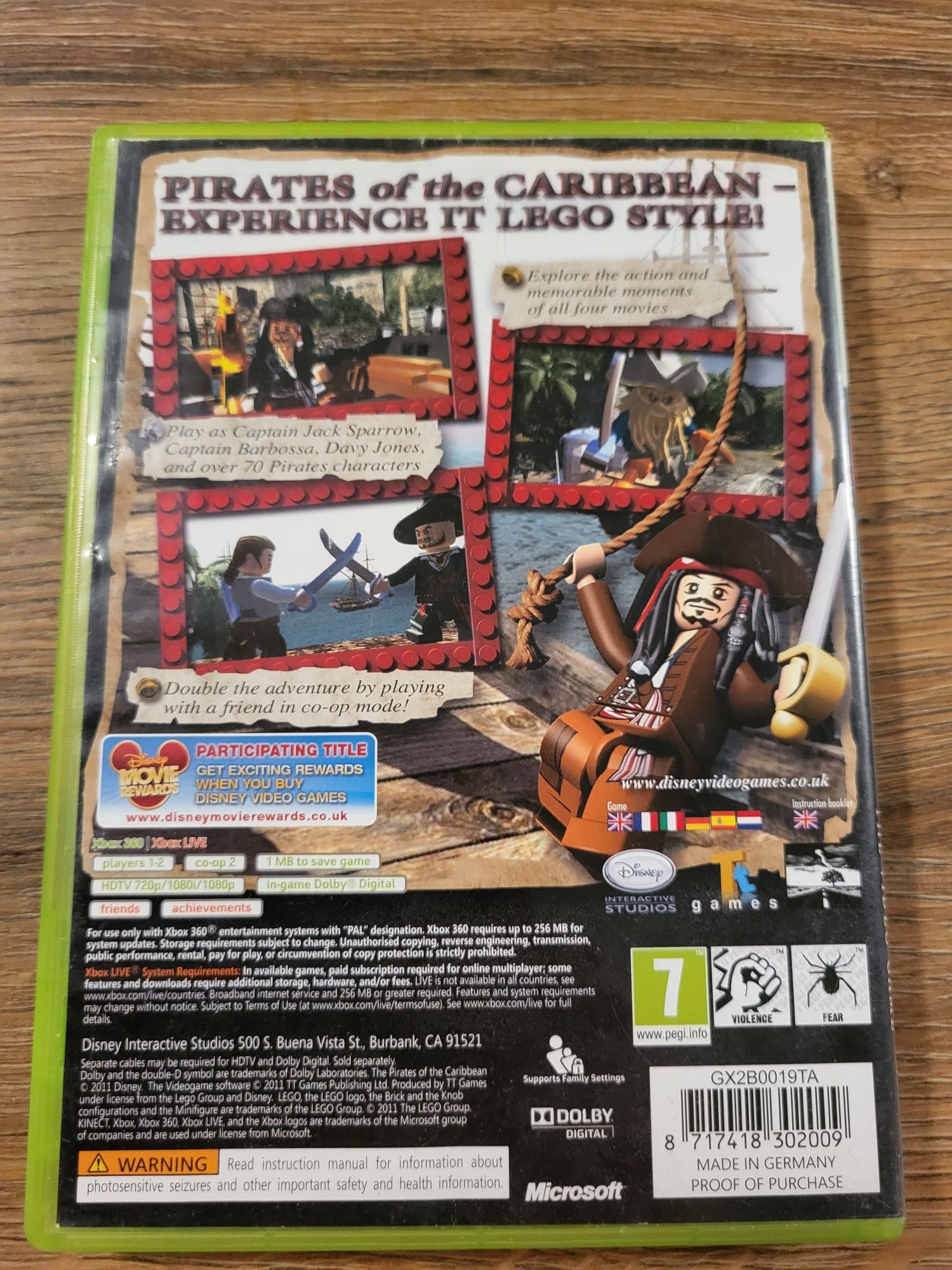 Xbox Lego Pirates of the Caribbean.