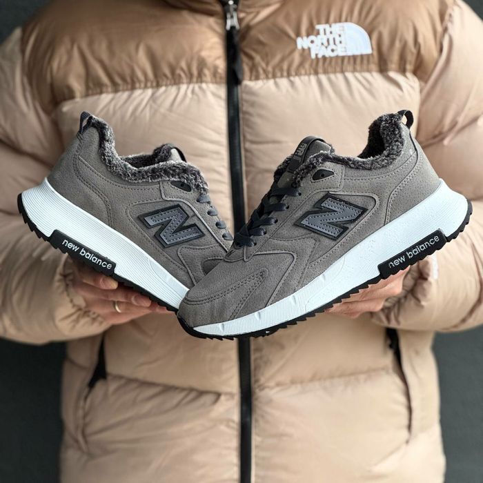 Чоловічі зимні кросівкі New Balance, стильні, замшеві, теплі, взуття