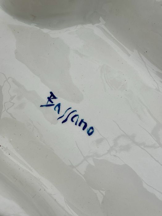 Piedestał ceramiczny Słoń kwietnik Bassano Włochy lata 1960te Unikat