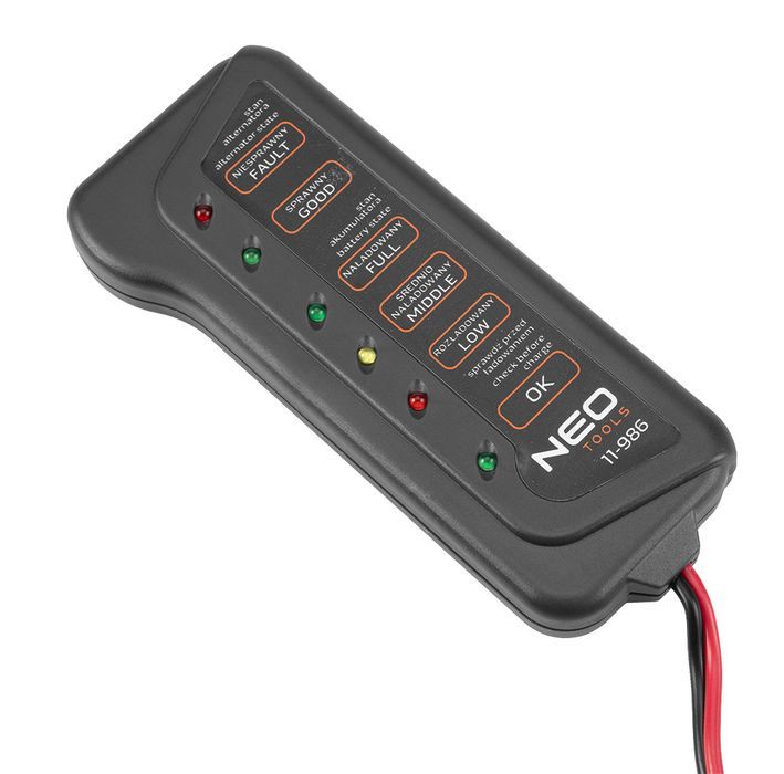 Tester Akumulatorów I Ładowania 12 V Led