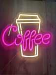 Neon led coffee kawa