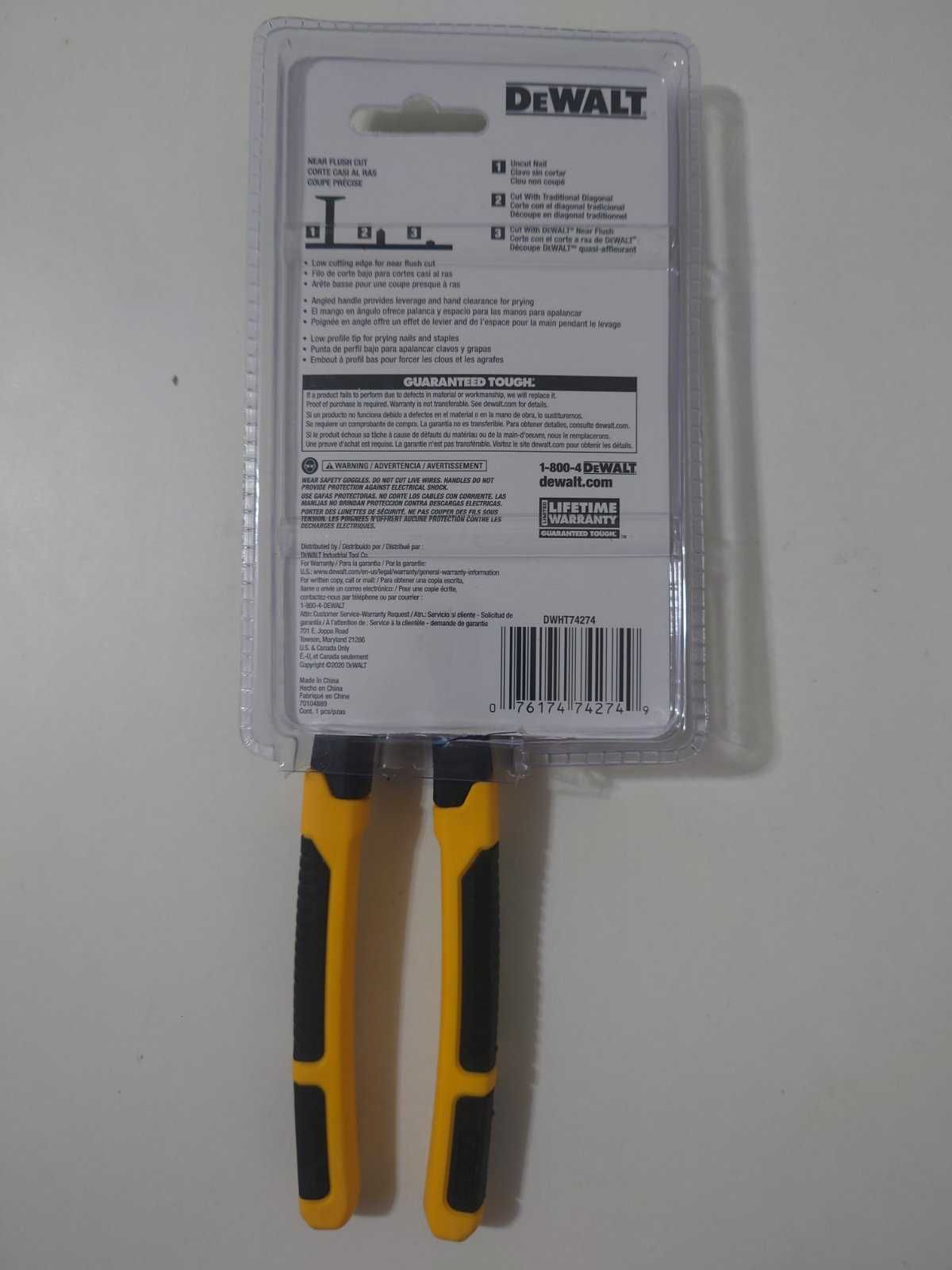 Кусачки пассатижи плоскогубцы  DeWalt DWHT74274/ DWHT75403