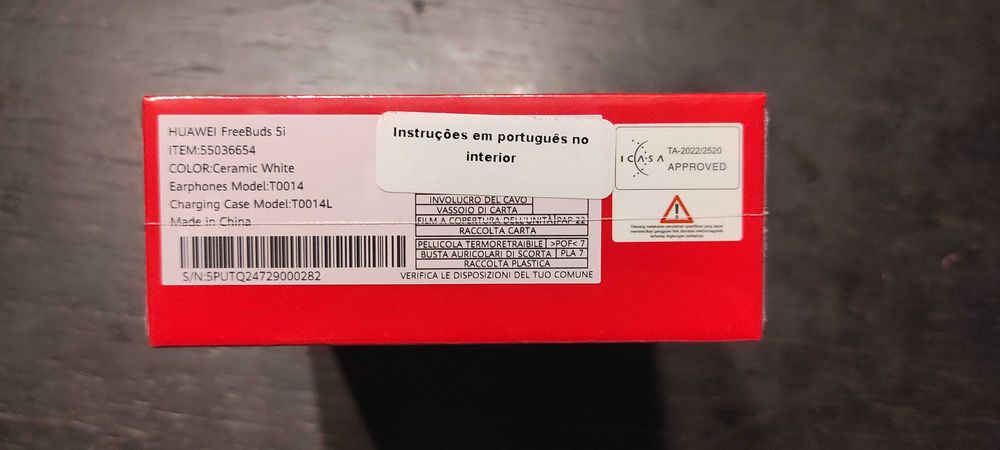 Huawei FreeBuds 5i novo (ainda com a película)
