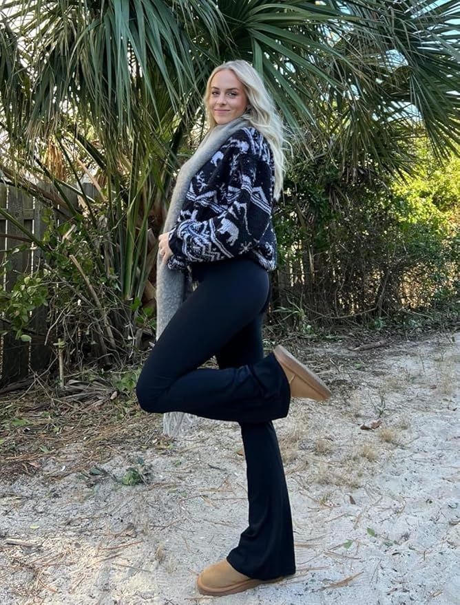 Legginsy dzwony bezszwowe wysoki stan