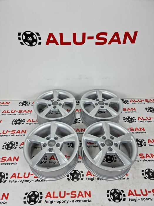 NOWE alufelgi AUDI 16 5x112 A3 8P0 8V0 8V5 A4 B5 B6 B7 Srebrne