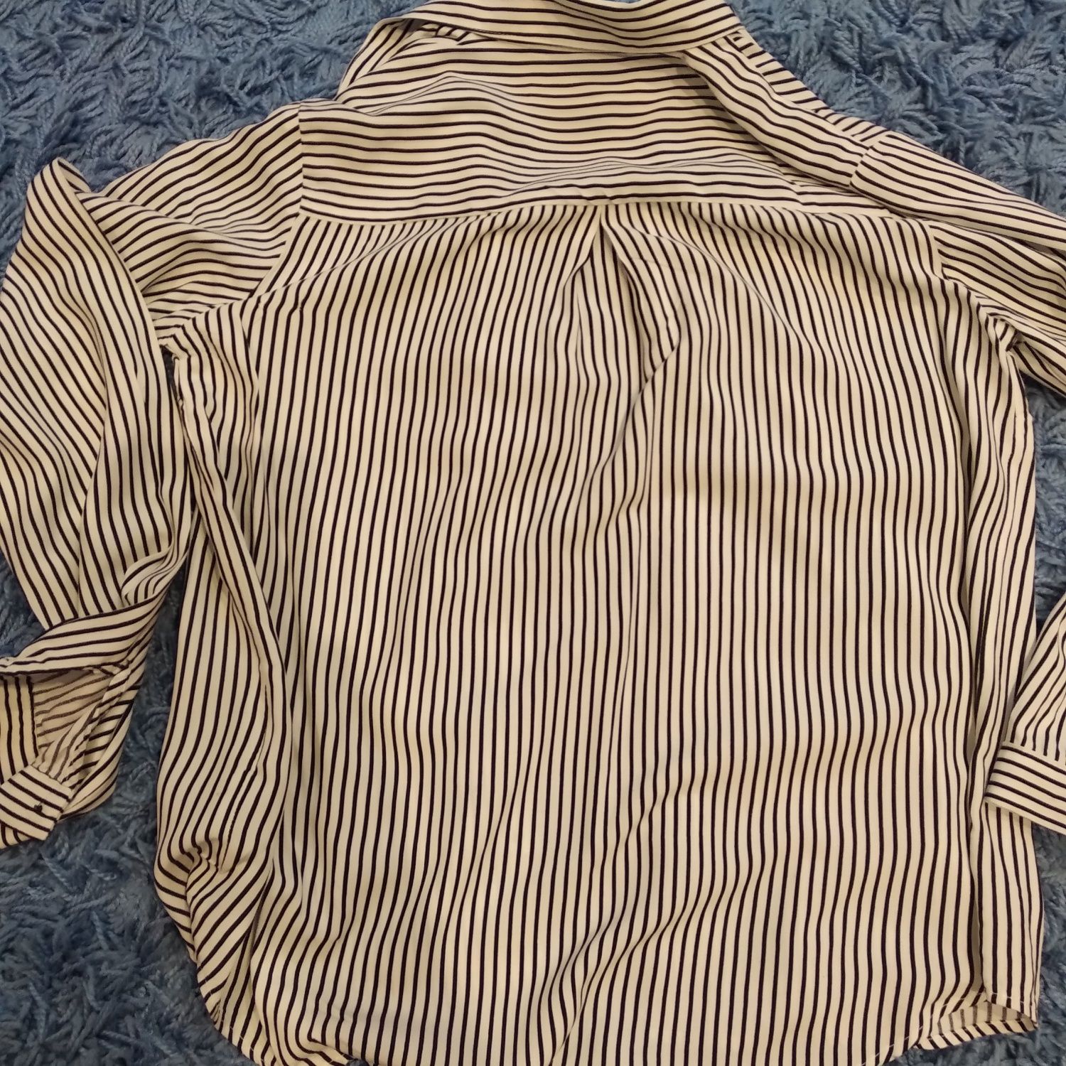 Koszula  galowa Sinsay bluzeczka biało czarna 158 cm lub xxs