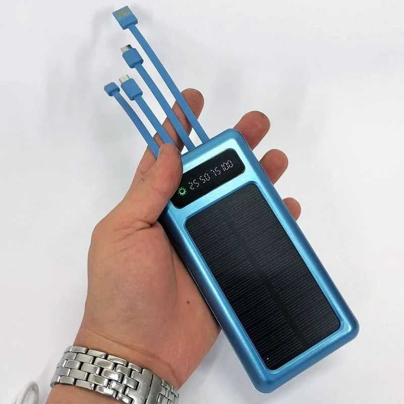Powerbank 20000mah 10W потужний повербанк павербанк з кабелями ліхтар