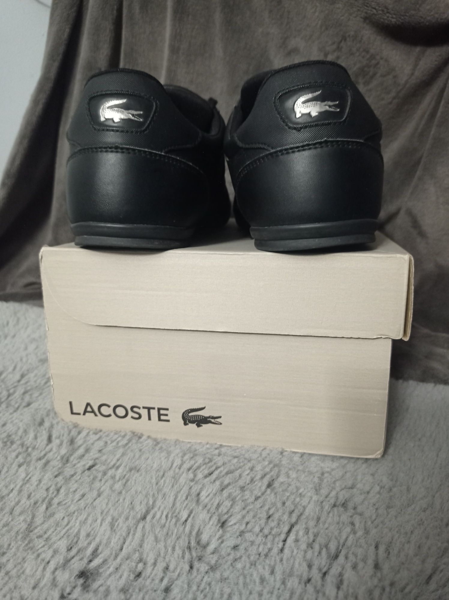 Buty Lacoste Chaymon rozmiar 45 czarne j nowe skóra skórzane męskie 30
