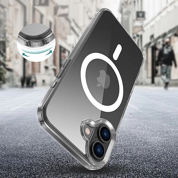Etui Tech-Protect Flexair Hybrid MagSafe na iPhone 16 Plus - przezrocz