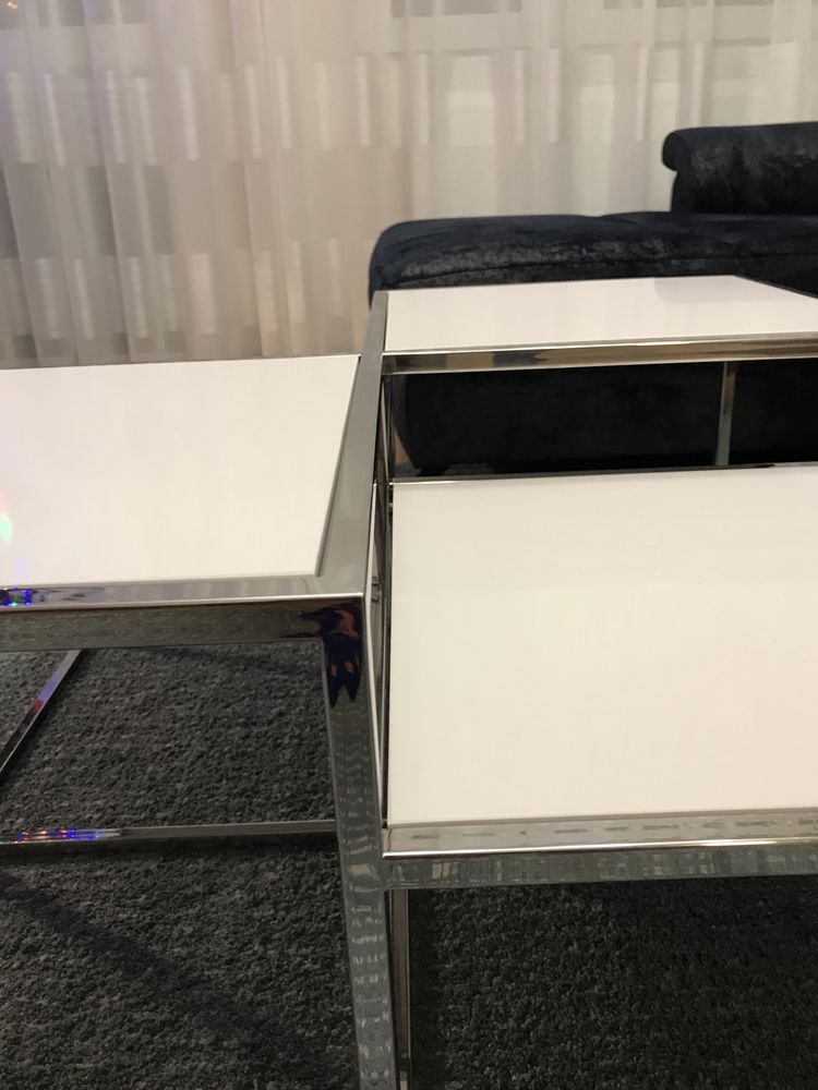 Stolik kawowy stal nierdzewna polerowana