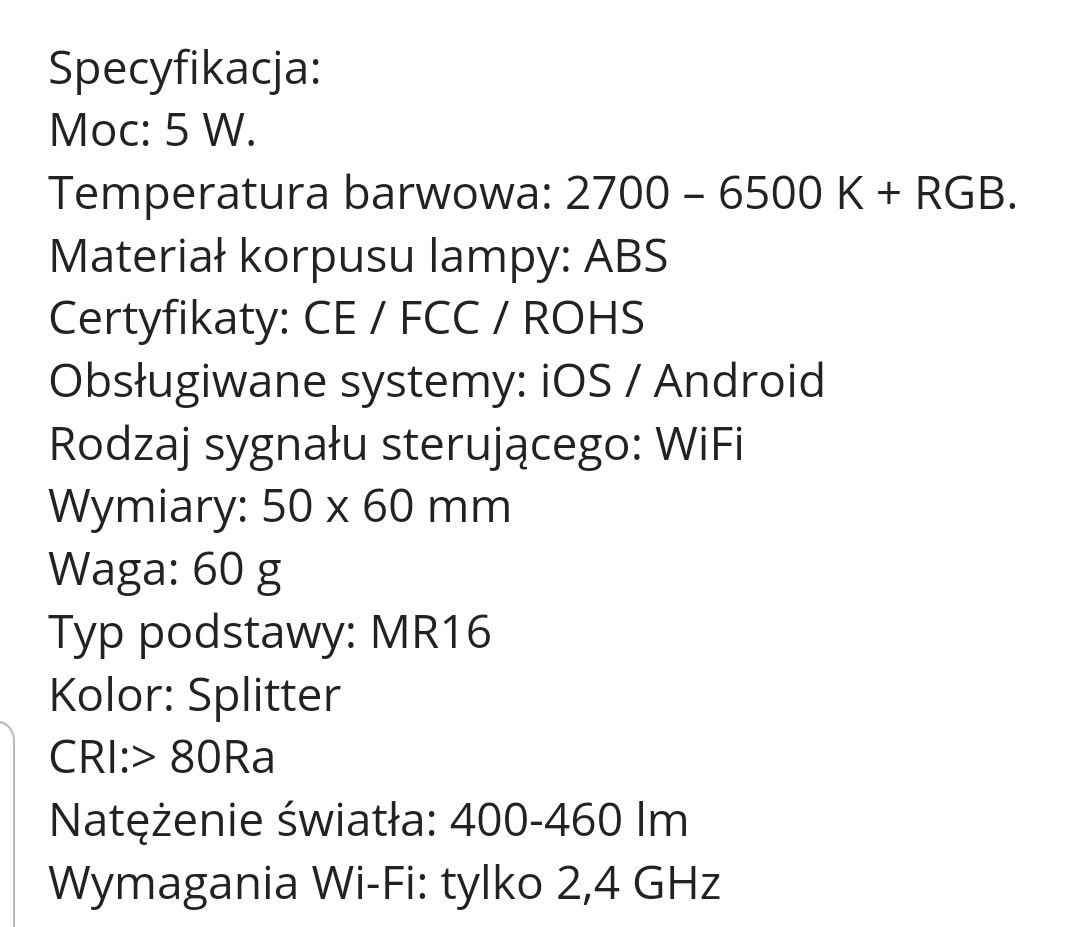 2szt żarówki led multicolor wifi aplikacja