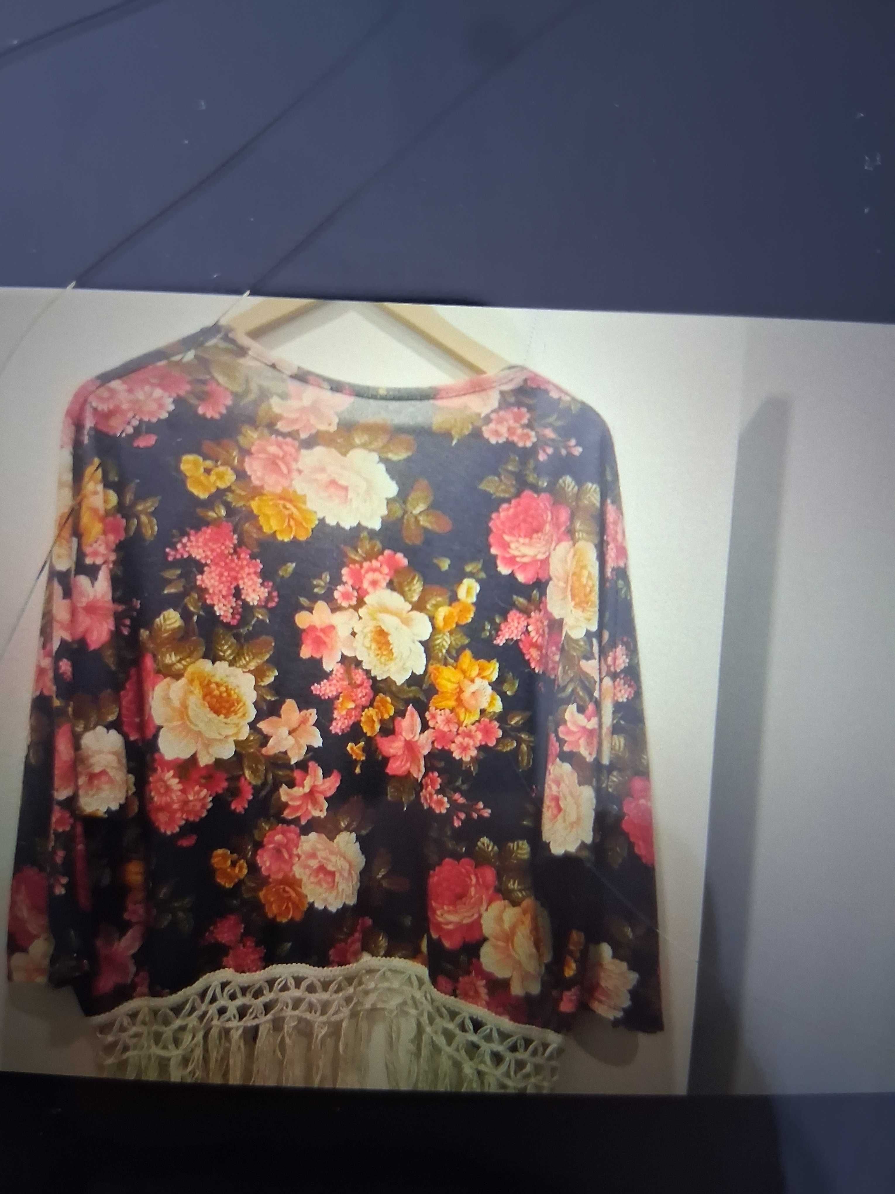 Casaco Aberto Floral