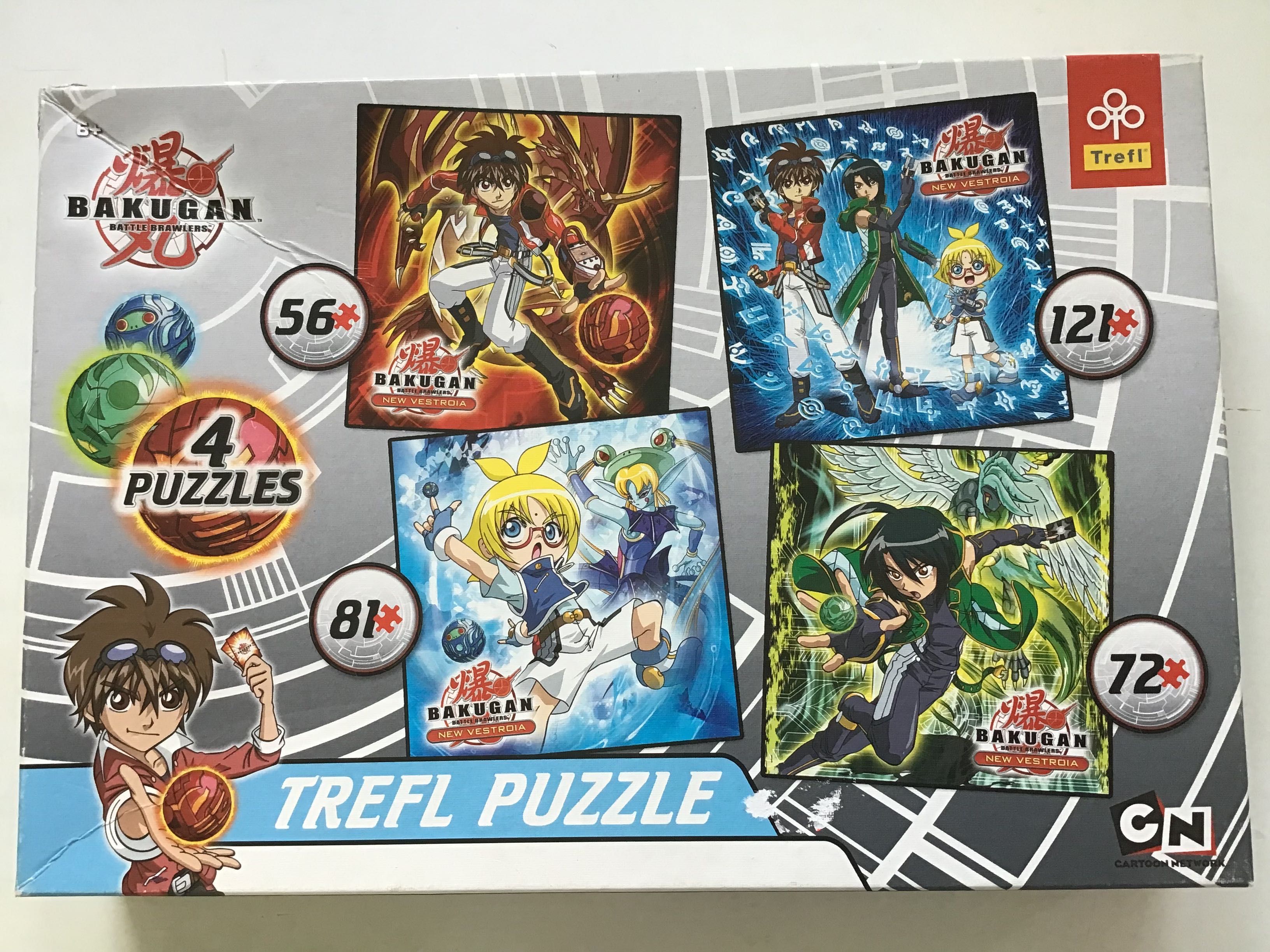 Bakugan 4 puzzles. 6+