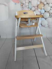 Krzesło do karmienia Krzesełko ROBA składane drewniane z tacką