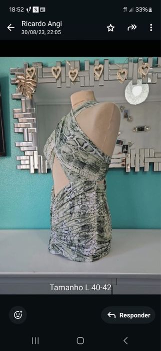Vestido verde de licra L
