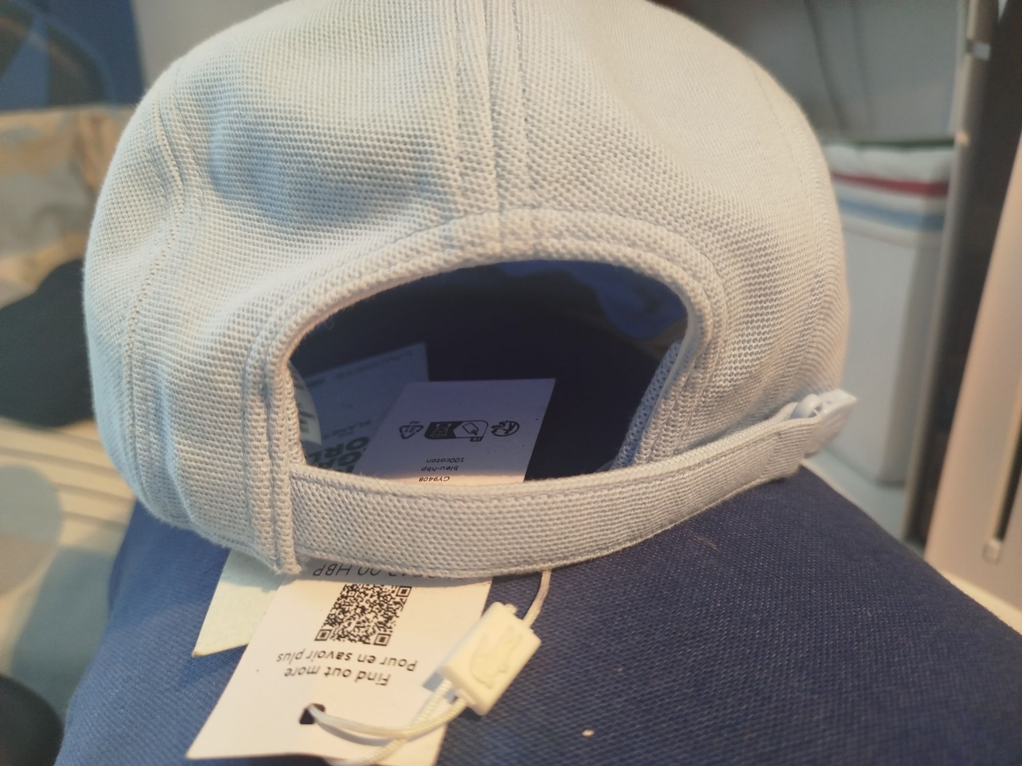 Boné Lacoste Piqué Jockey azul novo!