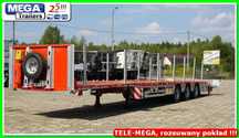 17,6 m dł. naczepa teleskopowa Full ADR EX3 MEGA Trailers, UNIWERSALNA !!  ODSTĘPSTWA DMC 54T !!! Gotowa MEGA H=950 mm,kłonice, zamki na kontener