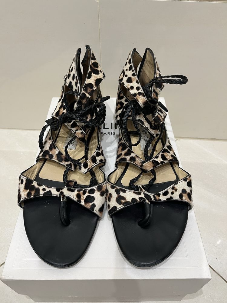 Леопардовые босножки Jimmy Choo