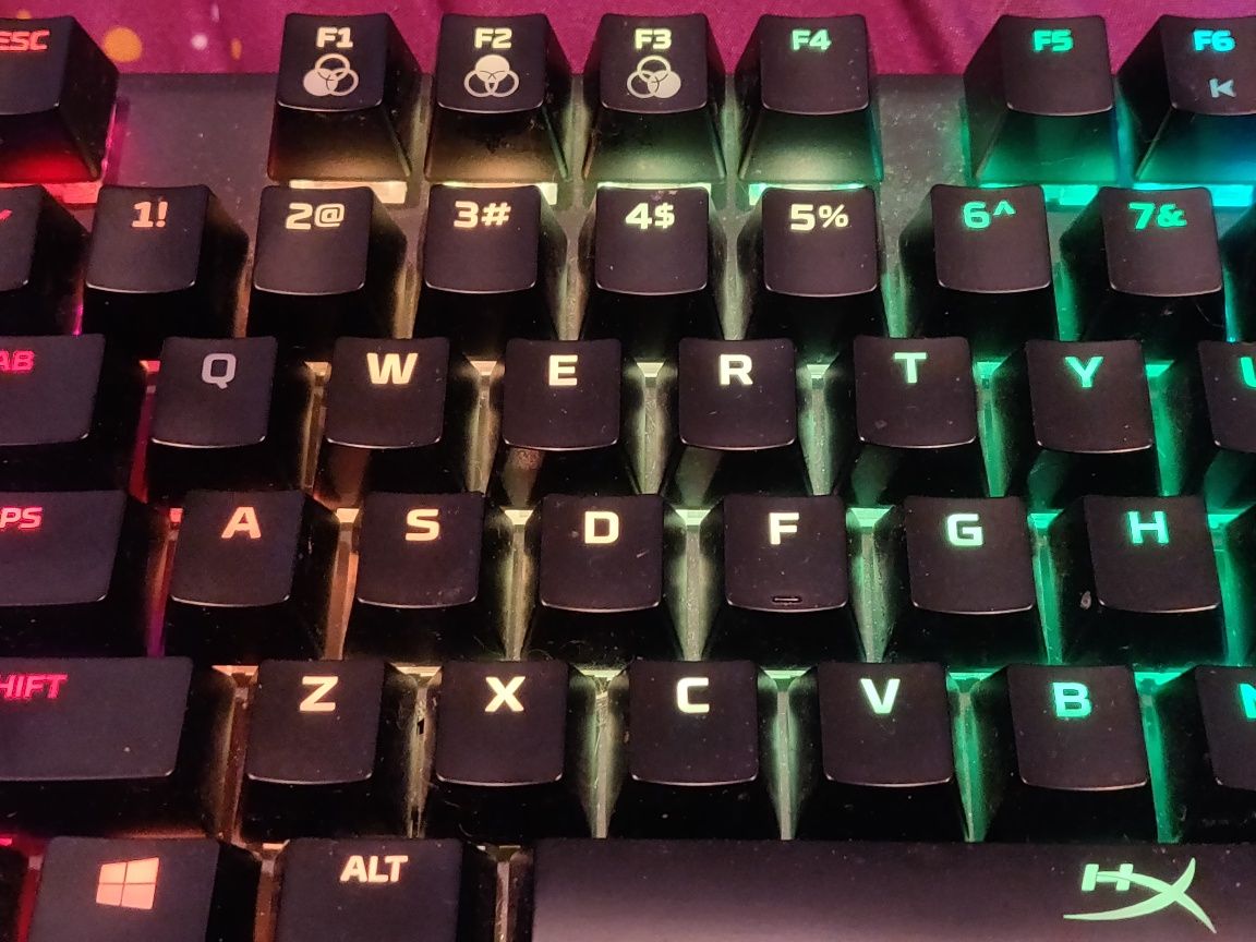 Klawiatura mechaniczna HyperX RGB switche Silver Kailh