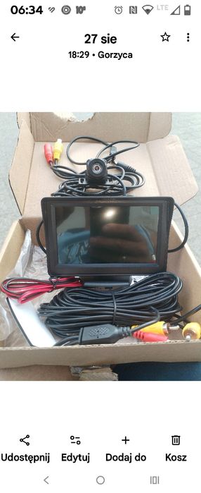 Polecam kamerę z monitorem do auta