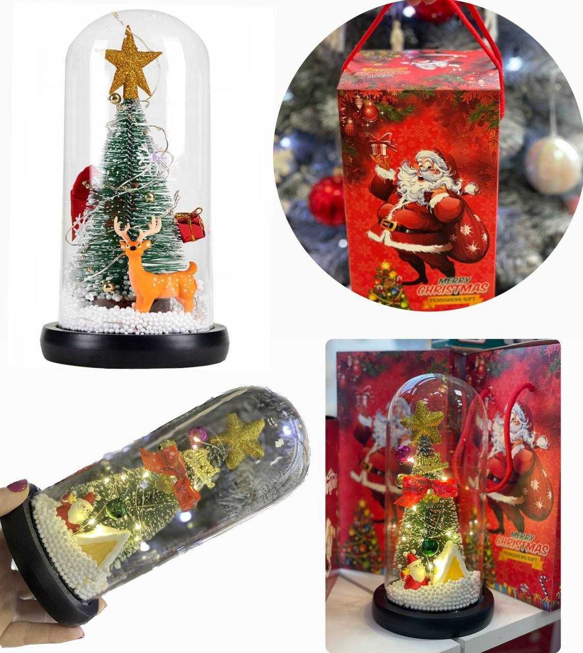Dekoracja świąteczna choinka bożonarodzeniowa LED Crystal Ball lampa