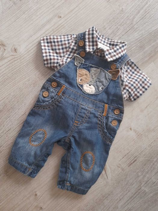 Next baby komplef dla Maluszka body koszula ogrodniczki do 56cm