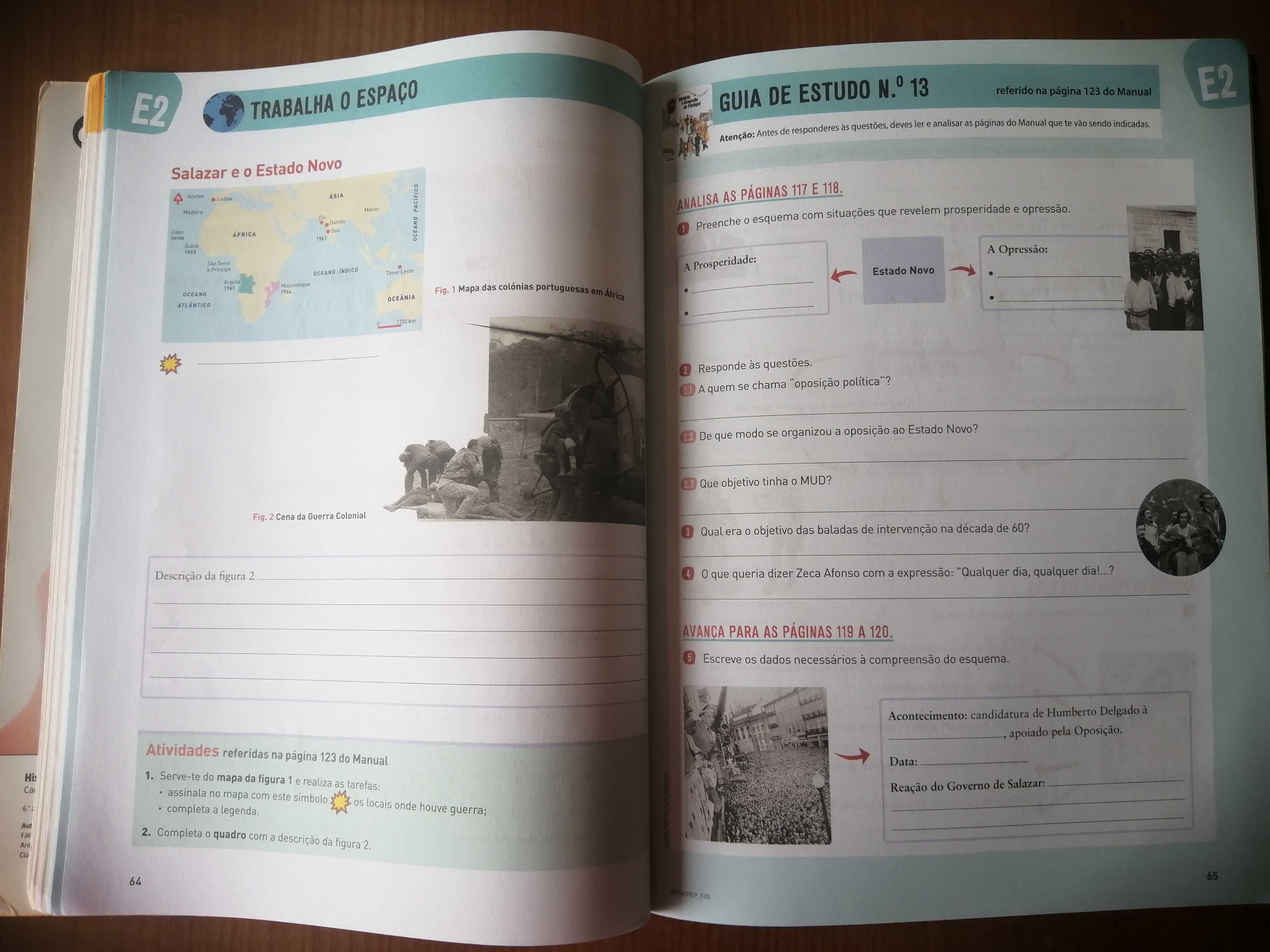 História e Geografia de Portugal caderno de perguntas