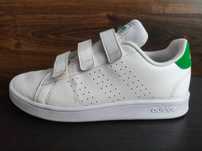 Кеды для мальчика Adidas Advantage Base р.35/ 21.5 см. белые