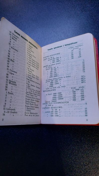 Stary przedwojenny kalendarz kieszonkowy 1936rok