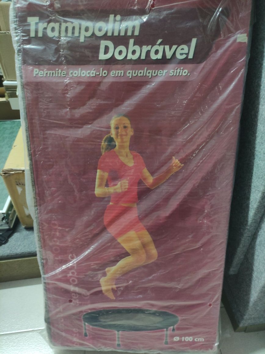 Trampolim fitness dobrável