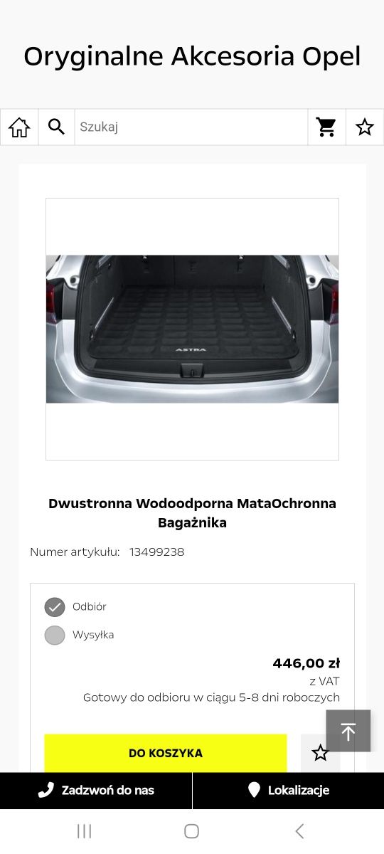 Oryginał Mata bagażnika dwustronna Opel Astra L kombi sports tour