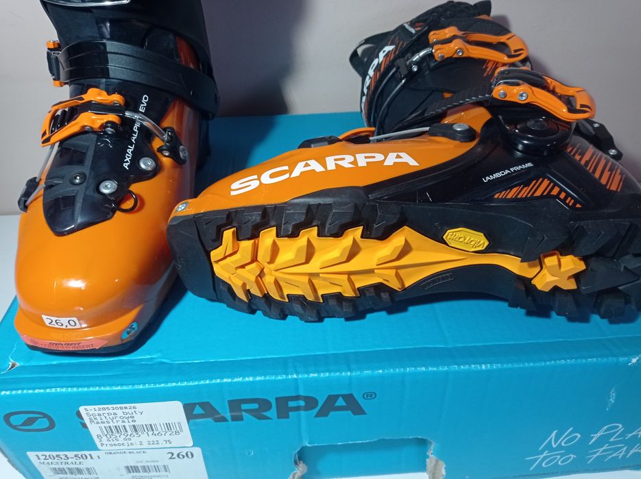 Nowe buty Skiturowe Scarpa Maestrale Orange-Black 26cm