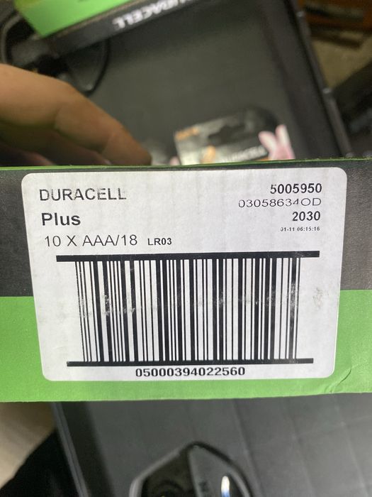 Батарейки лужні Duracell пальчик АА та міні пальчик ААА