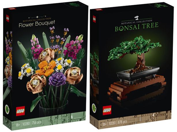 Lego 10280 + 10281 Bouquet + Bonsai Tree - NOVO
