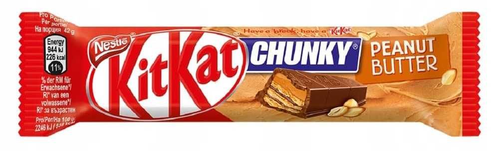 MEGA OPAKOWANIE 36 X Baton Kit Kat Chunky Peanut Butter 42 g