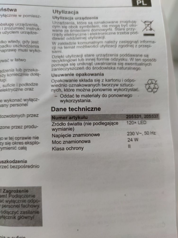 Lapa sufitowa LED diamentowa