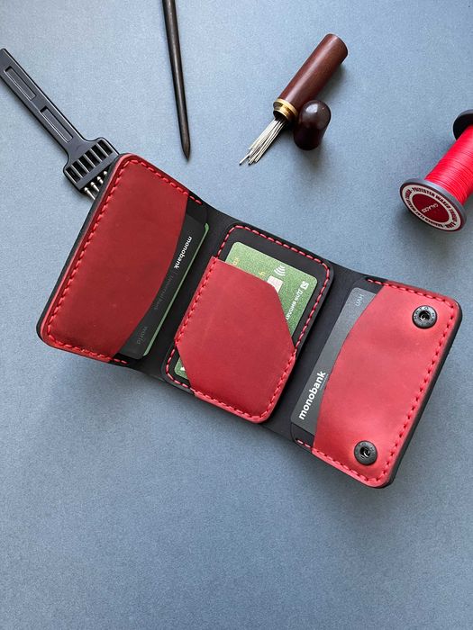 Шкіряний гаманець ручної роботи, кошелек ручной работы