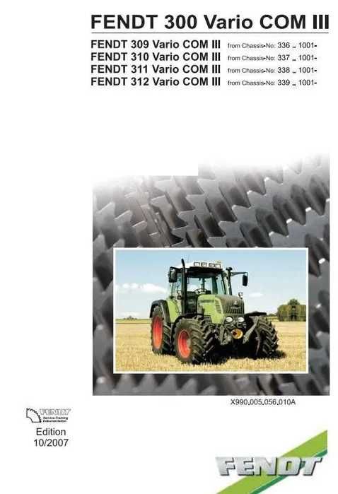 Instrukcja napraw Fendt Vario 309, 310, 311, 312 COM III PL