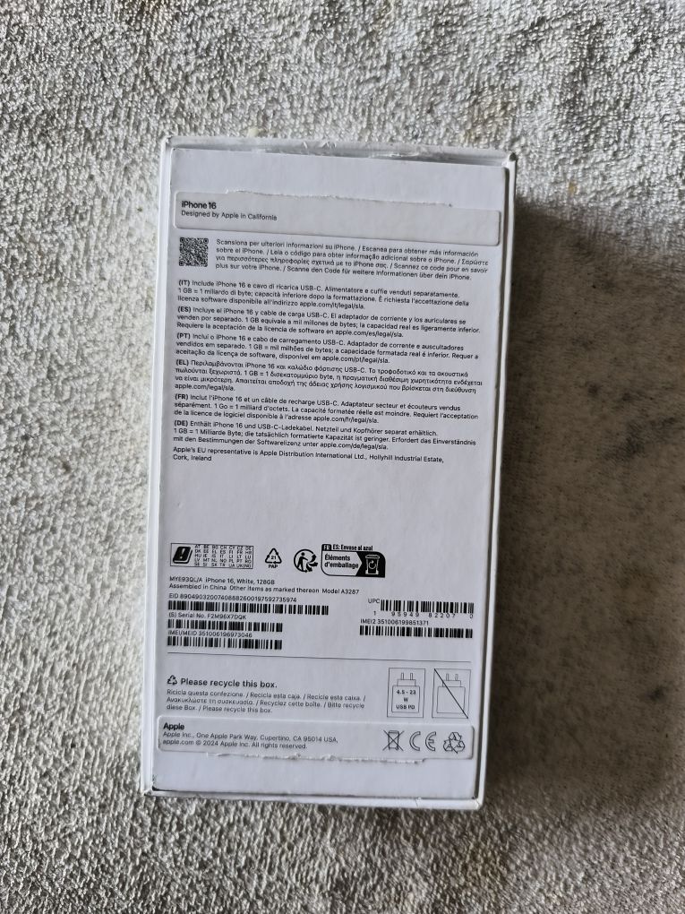 IPhone 16 128GB Branco – Quase Novo!