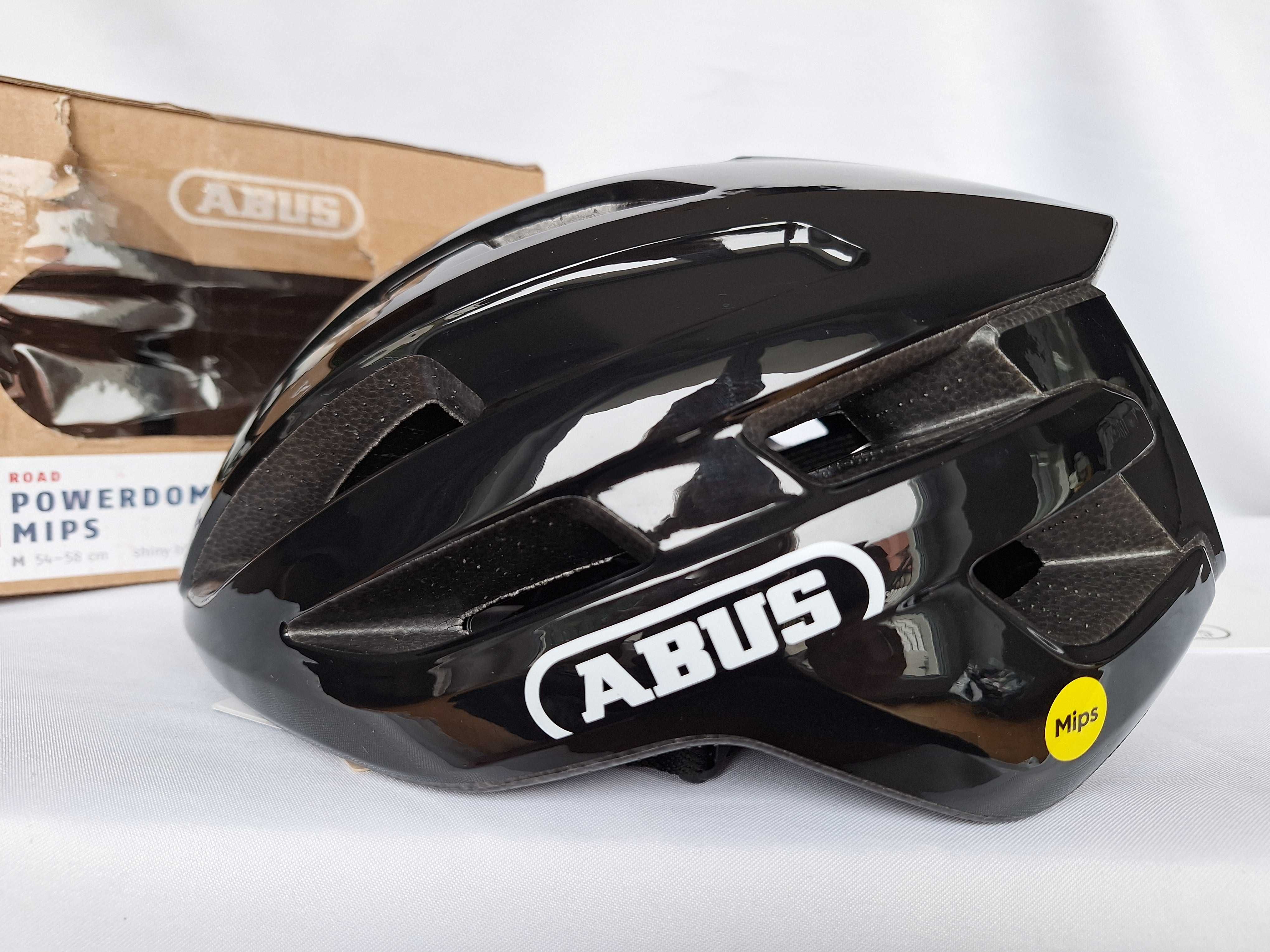 Kask rowerowy Abus Powerdome Mips Shiny Black M 54-58cm