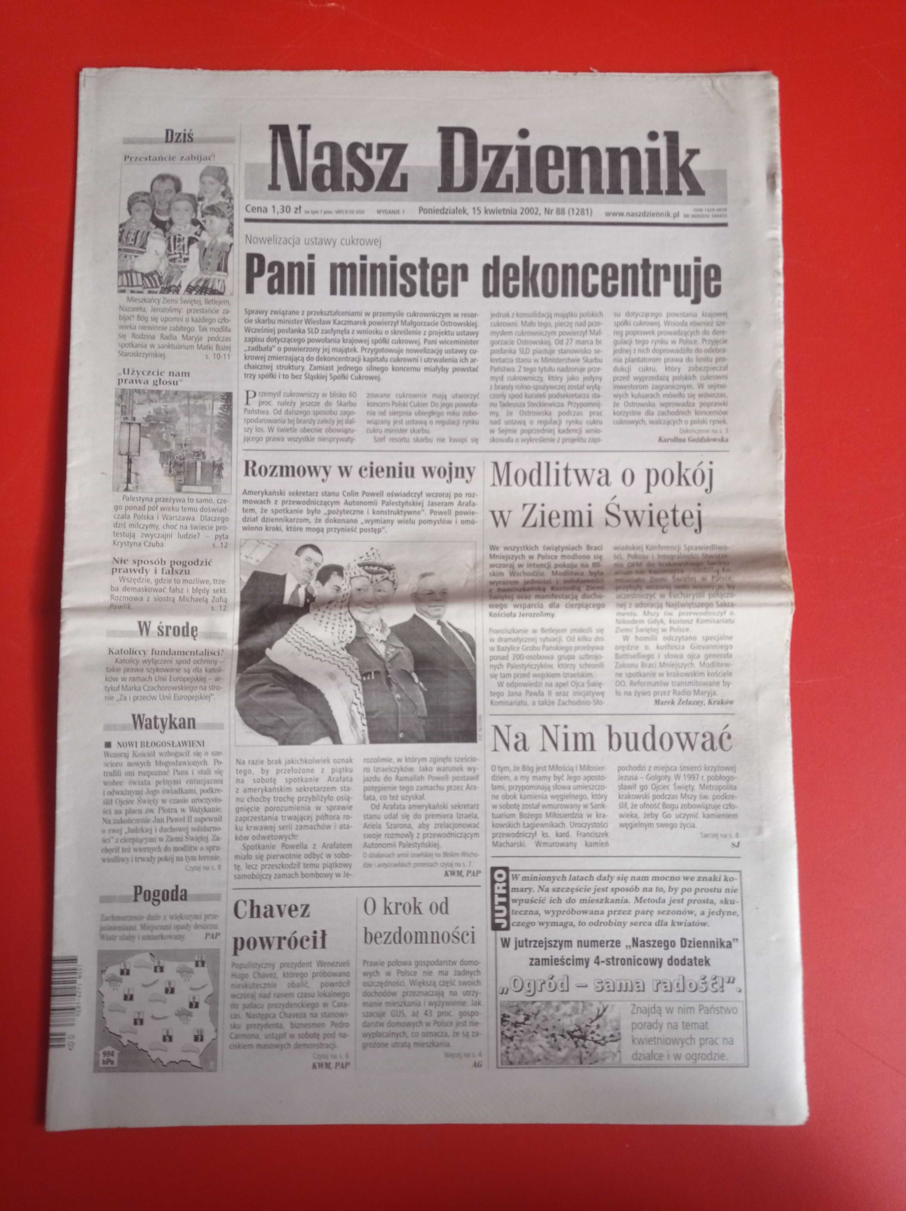 Nasz Dziennik, nr 88/2002, 15 kwietnia 2002