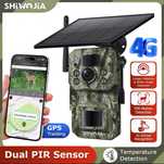 Супер фотопастка 4g онлайн Shiwojia з gps трекером і сонячною станцією