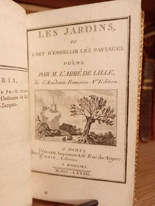 Starodruk 1782 Ogrodnictwo Poradnik - Poematy - Ryciny - Botanika