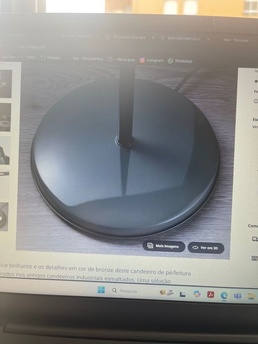 Luminária IKEA como nova verde cinzento