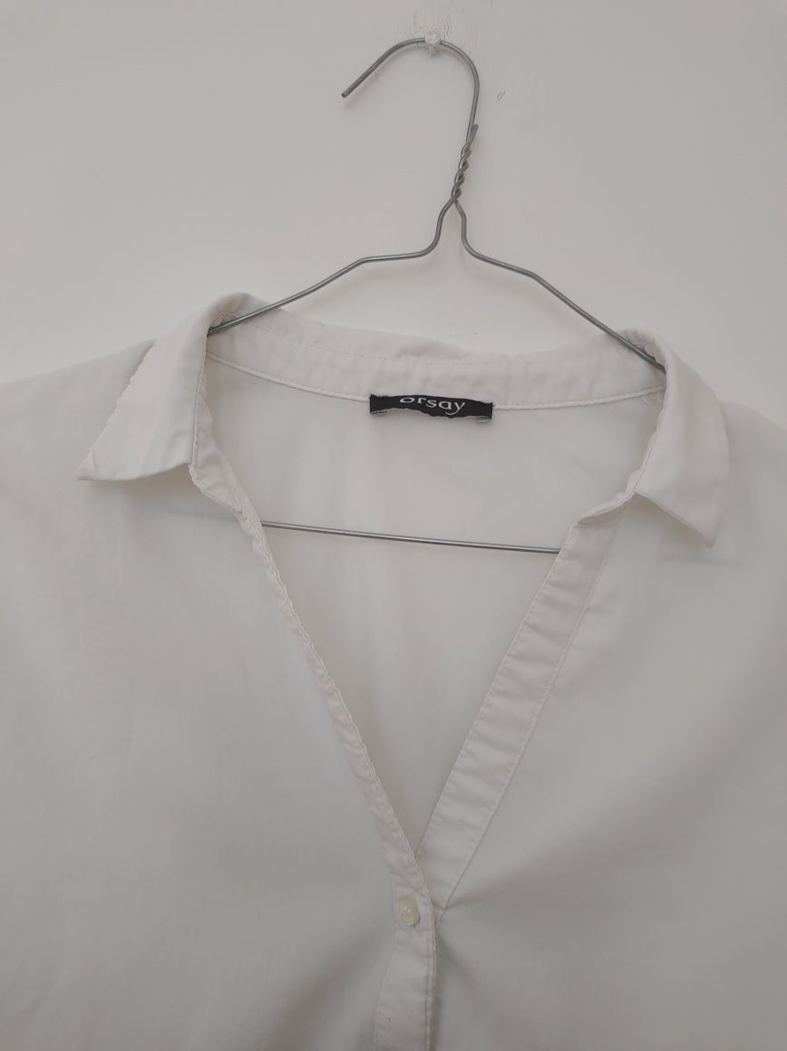 Orsay Biała koszula damska na długi rękaw rozmiar M 38 69% bawełna