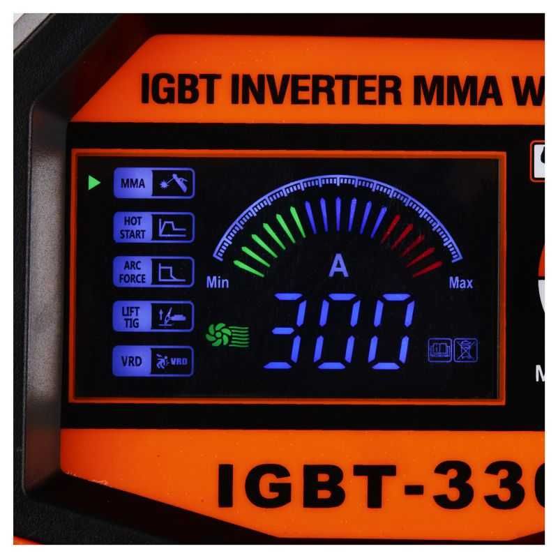 KRAFT&DELE Spawarka Inwertorowa Mma Tig Lcd 330a Igbt Hot Start KD1878