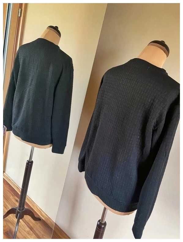 bluza xl elegancka pikowana kryształy czarna modna basic 42 40