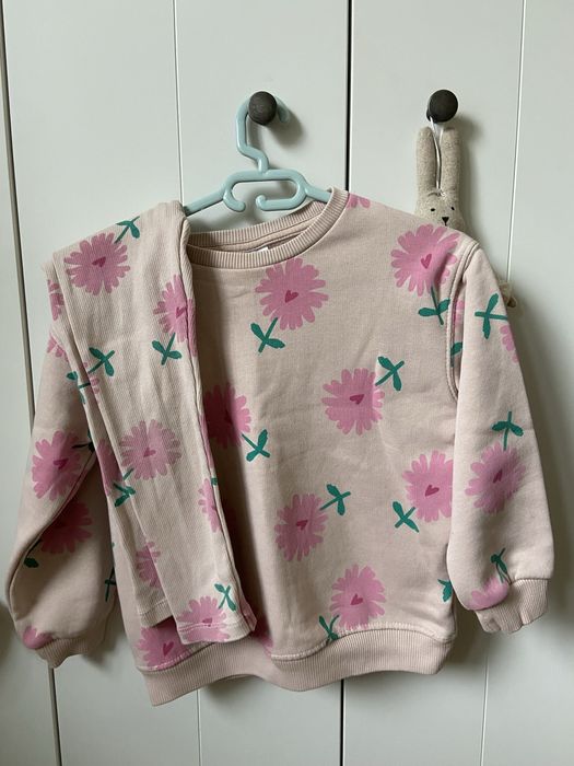 Zestaw komlet dla dziewczynki bluza i legginsy 104 Zara