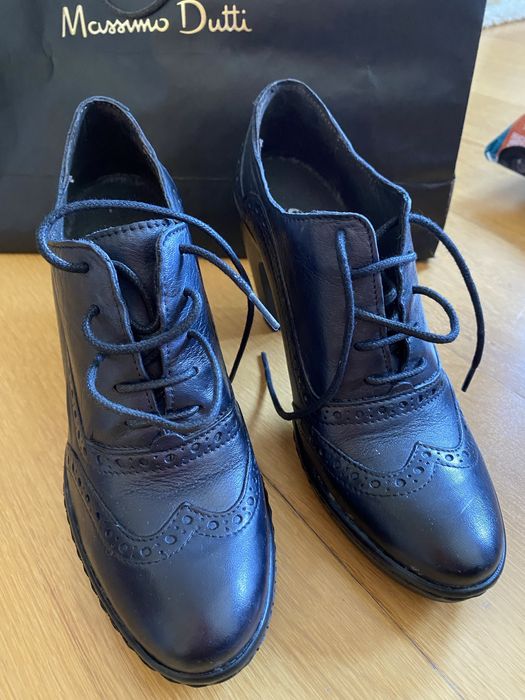 Sapato c compensado, classico, marca Exe 37, azul esc novos