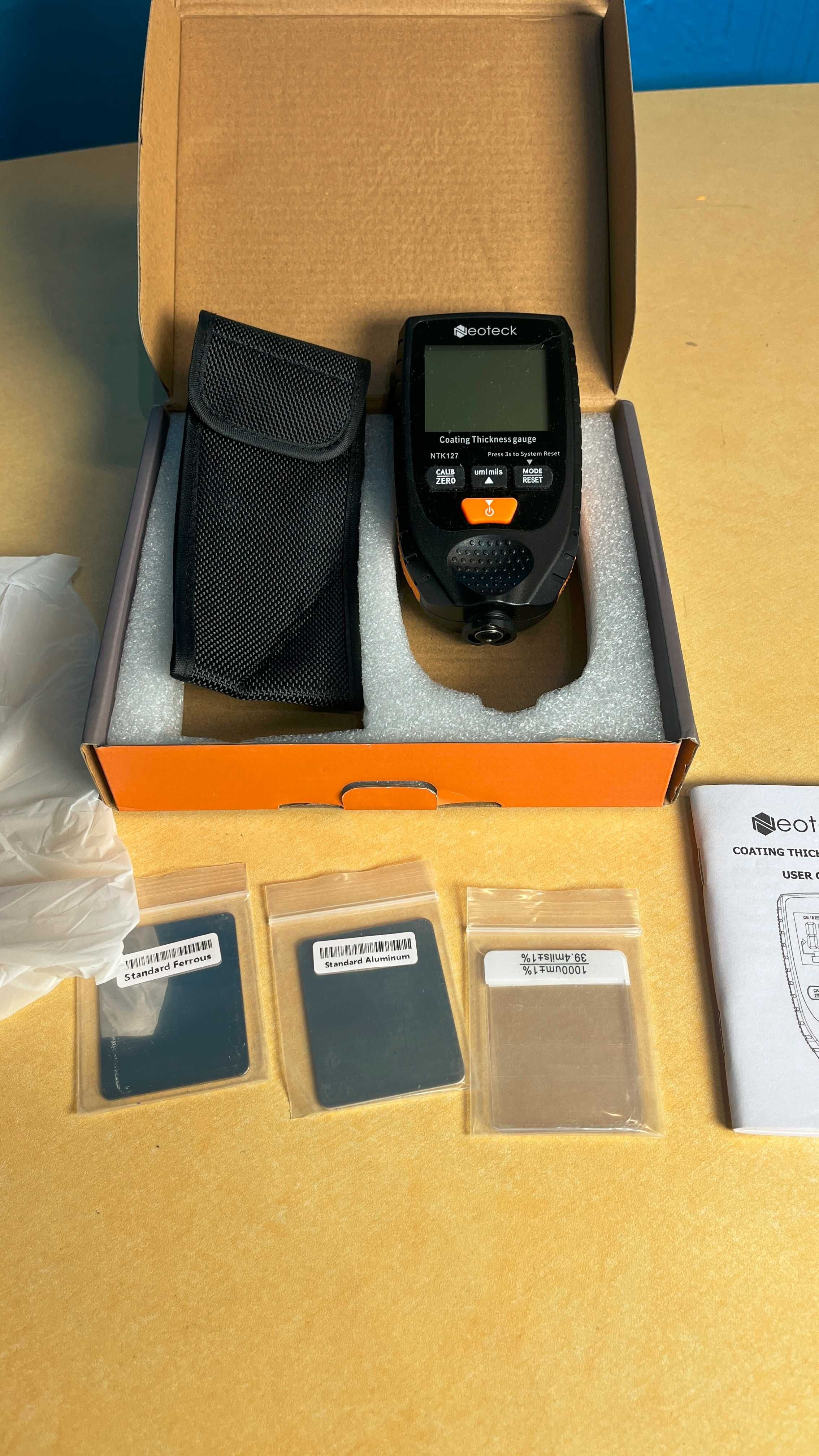 Miernik grubości powłoki lakierniczej 0-1500um, Neoteck NTK127s spp20